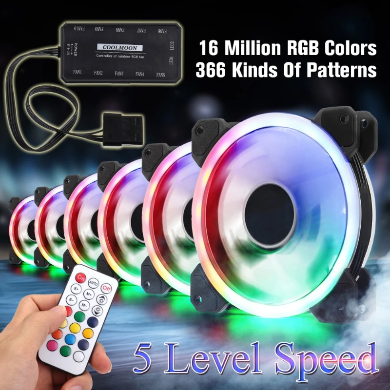 120mm RGB Quiet Adjustable PC  - đánh giá và giá Pc Gaming Cpu
