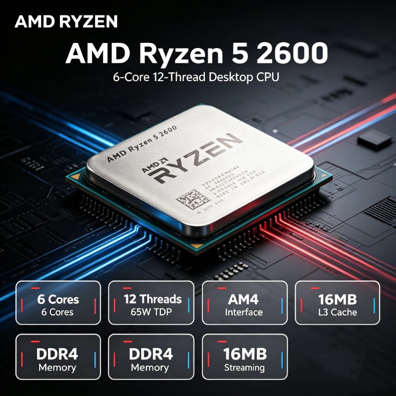 AMD Ryzen 5 2600 R5 2600 3.4GH - đánh giá và giá Pc Gaming Cpu