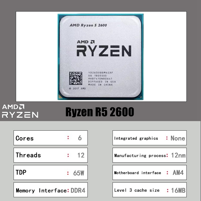 AMD Ryzen 5 2600 R5 2600 3.4GH - đánh giá và giá Pc Gaming Cpu