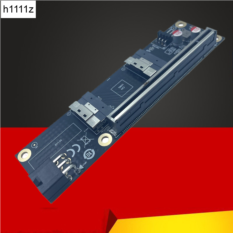 NEW 2 Port SlimSAS 8i x2 to PC - đánh giá và giá Gpu Vertical Mount