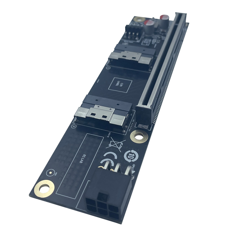 NEW 2 Port SlimSAS 8i x2 to PC - đánh giá và giá Gpu Vertical Mount